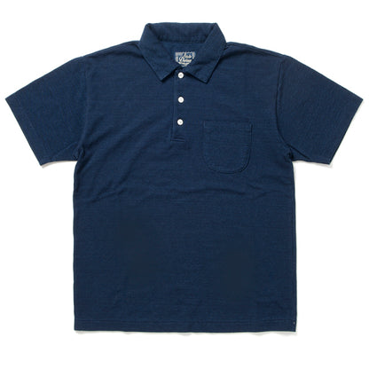 インディゴ鹿の子ポロシャツ【8108】
