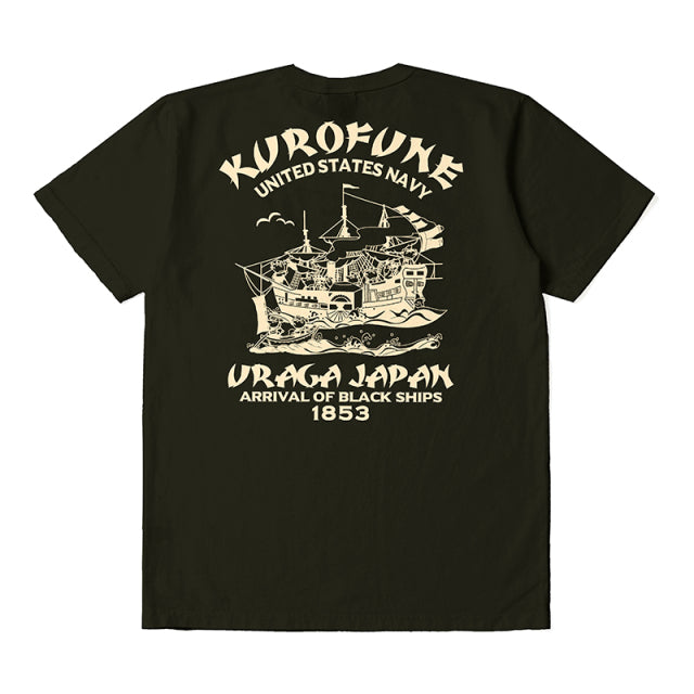 黒船U.S.N.プリントTシャツ【8118】