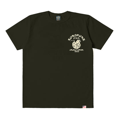 黒船U.S.N.プリントTシャツ【8118】
