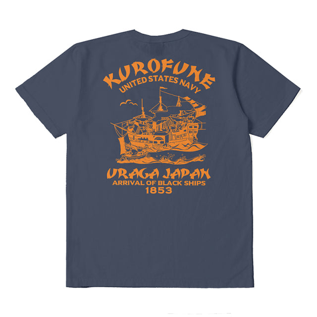 黒船U.S.N.プリントTシャツ【8118】