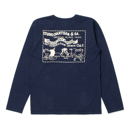 定番プリント吊り編みロングスリーブTシャツ【8131】