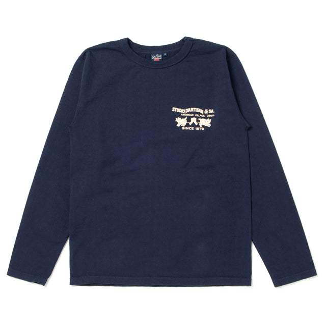 定番プリント吊り編みロングスリーブTシャツ【8131】