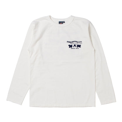 定番プリント吊り編みロングスリーブTシャツ【8131】