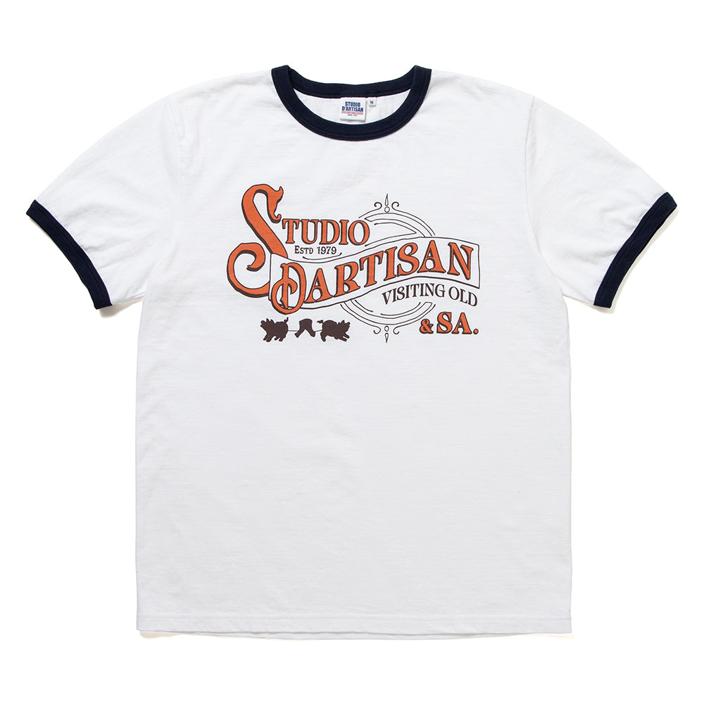 プリントリンガーTシャツ【8177】