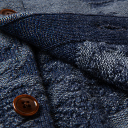 百豚カモフラージュニットカーディガン【8184】