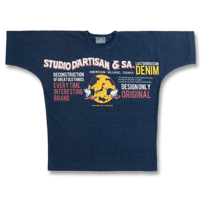 ロープインディゴバナーTシャツ 【8200】