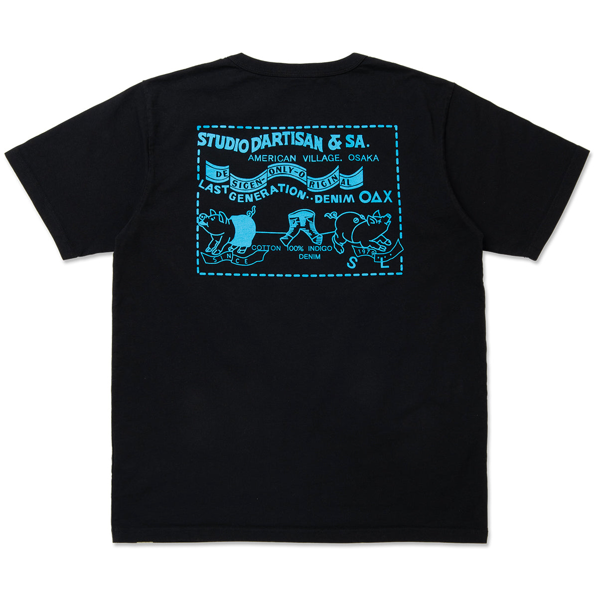 デニムポケットプリントTシャツ【8214A】