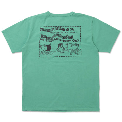 デニムポケットプリントTシャツ【8214A】
