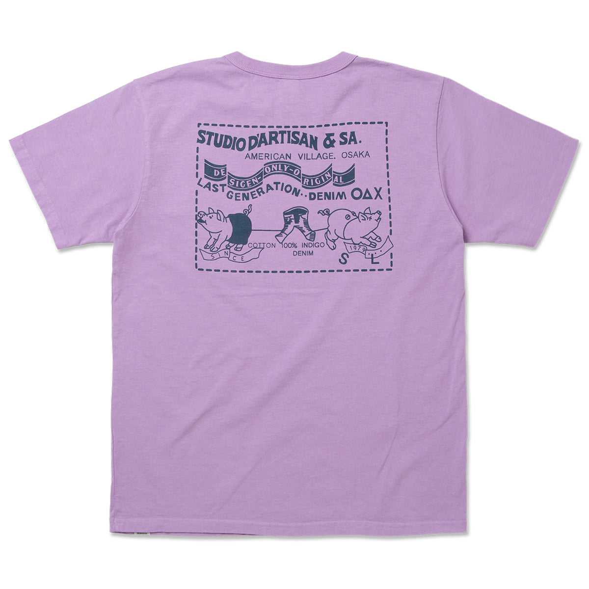 デニムポケットプリントTシャツ【8214A】