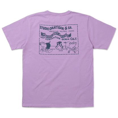 デニムポケットプリントTシャツ【8214A】