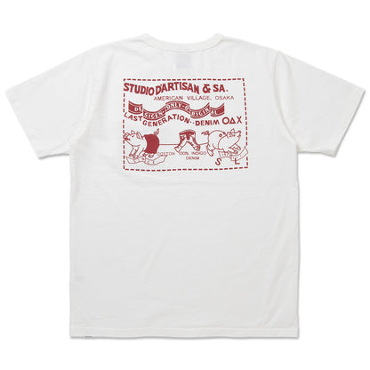 デニムポケットプリントTシャツ【8214A】