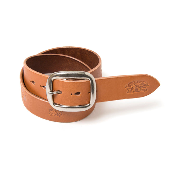 柿渋染めベンズレザー刻印ベルト【B-82-KAKI】