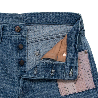 SASHIKO BOROデニムジーンズ【D1855U】BIGサイズ