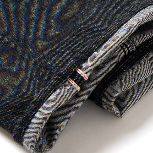 ルーズストレートウォッシュブラックジーンズ【D1890B】