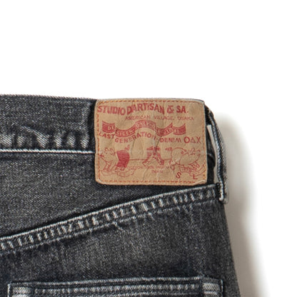 USEDウォッシュレギュラーストレートブラックジーンズ【D1891UB】