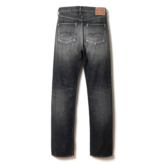 USEDウォッシュレギュラーストレートブラックジーンズ【D1891UB】BIGサイズ