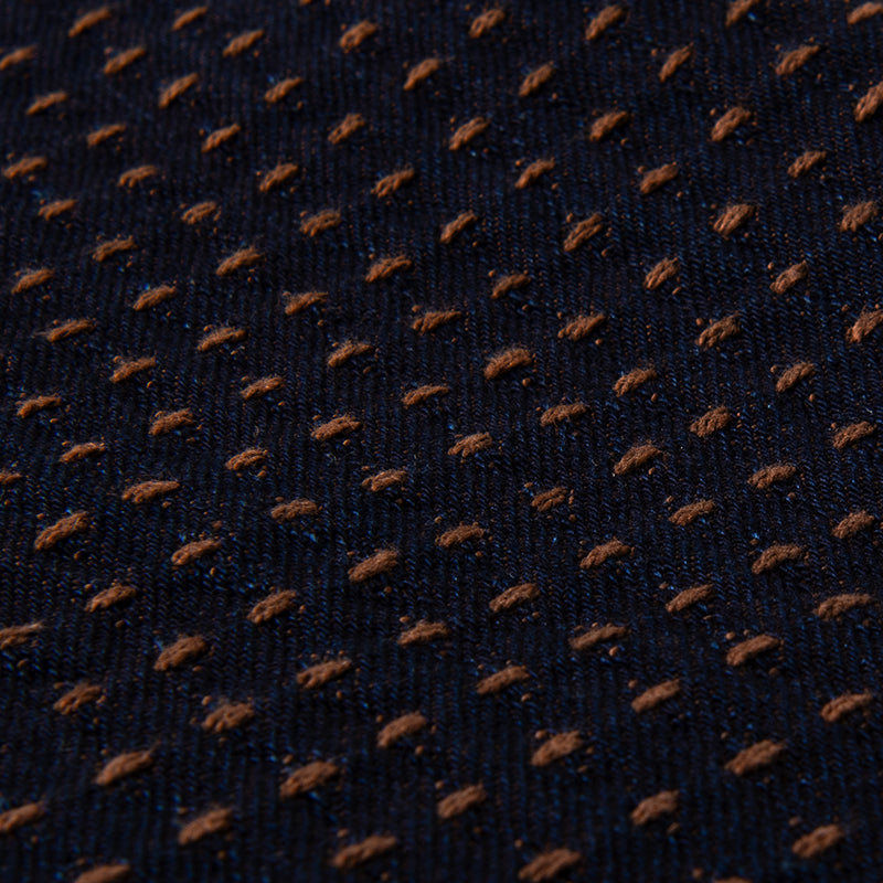 柿渋刺し子レギュラーストレートジーンズ【D1897R】