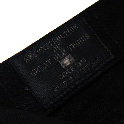 京黒紋付染本藍ジーンズ【D1899】 BIGサイズ