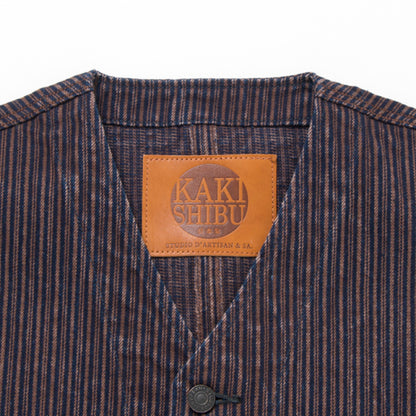 KAKISHIBU DENIM HICKORY ベスト【D4523】