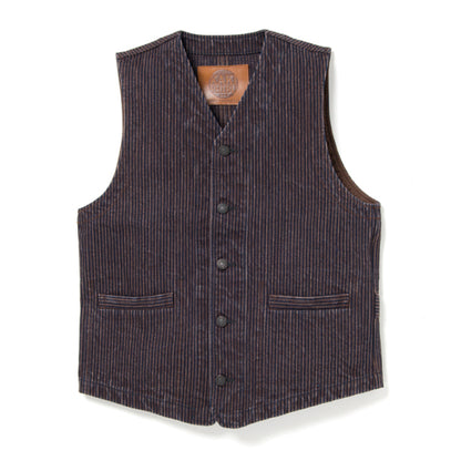 KAKISHIBU DENIM HICKORY ベスト【D4523】