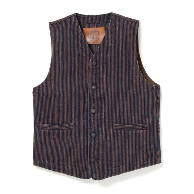 KAKISHIBU DENIM HICKORY ベスト【D4523】