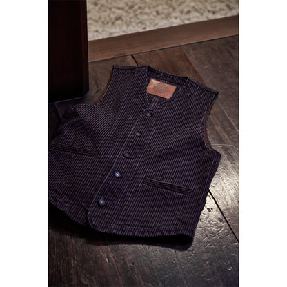 KAKISHIBU DENIM HICKORY ベスト【D4523】