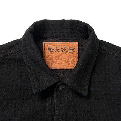 奄美泥染刺し子デニムジャケット【D4564】