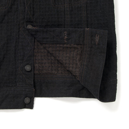 奄美泥染刺し子デニムジャケット【D4564】