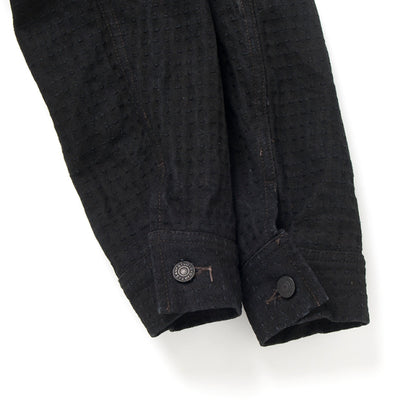 奄美泥染刺し子デニムジャケット【D4564】