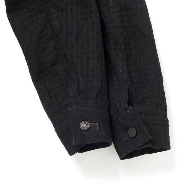 奄美泥染刺し子デニムジャケット【D4564】