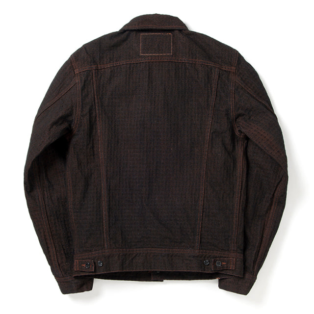 奄美泥染刺し子デニムジャケット【D4564】