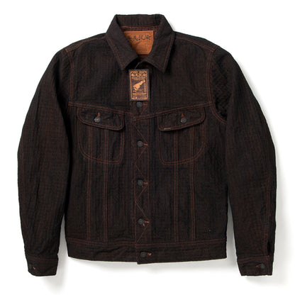 奄美泥染刺し子デニムジャケット【D4564】