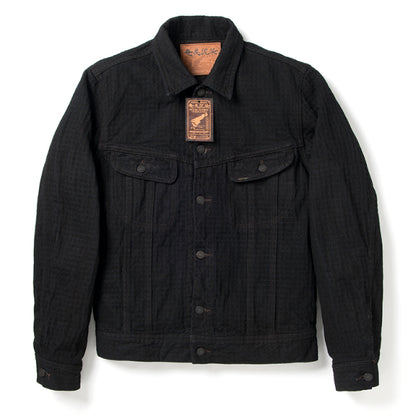 奄美泥染刺し子デニムジャケット【D4564】