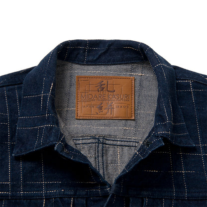 乱れ絣デニムジャケット【D4574】