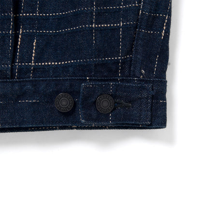 乱れ絣デニムジャケット【D4574】