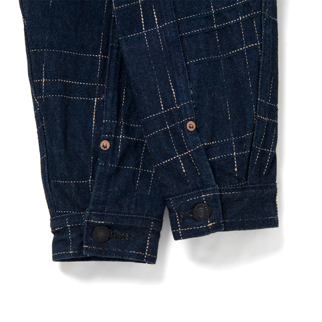 乱れ絣デニムジャケット【D4574】