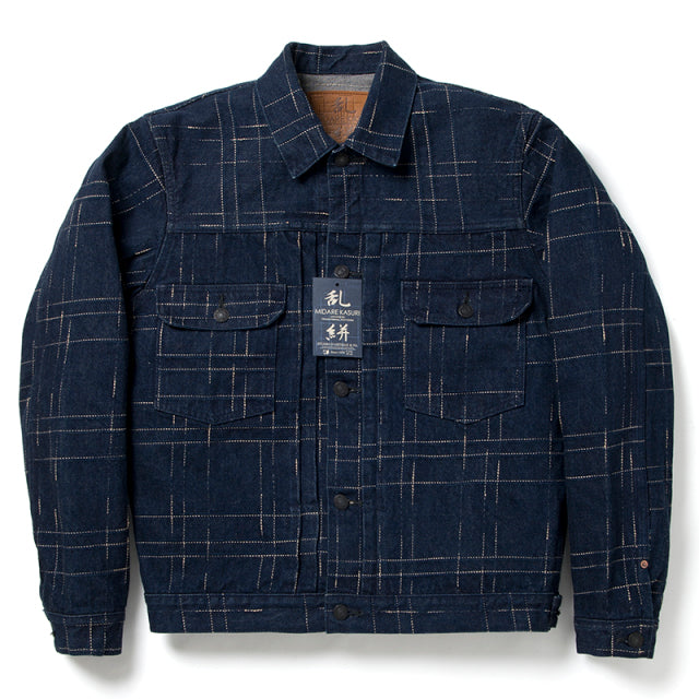 乱れ絣デニムジャケット【D4574】