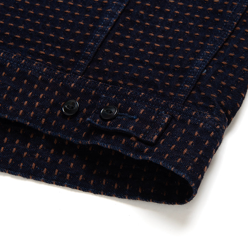 柿渋刺し子デニムジャケット【D4608】