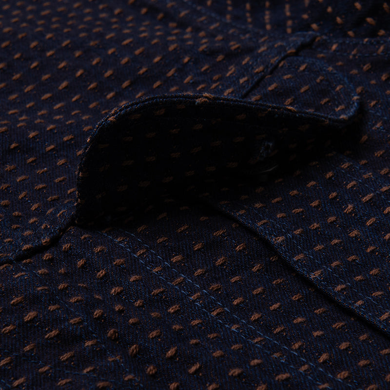 柿渋刺し子デニムジャケット【D4608】