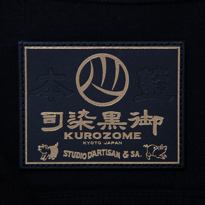 京黒紋付染本藍デニムジャケット【D4609】