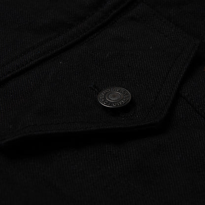 京黒紋付染本藍デニムジャケット【D4609】