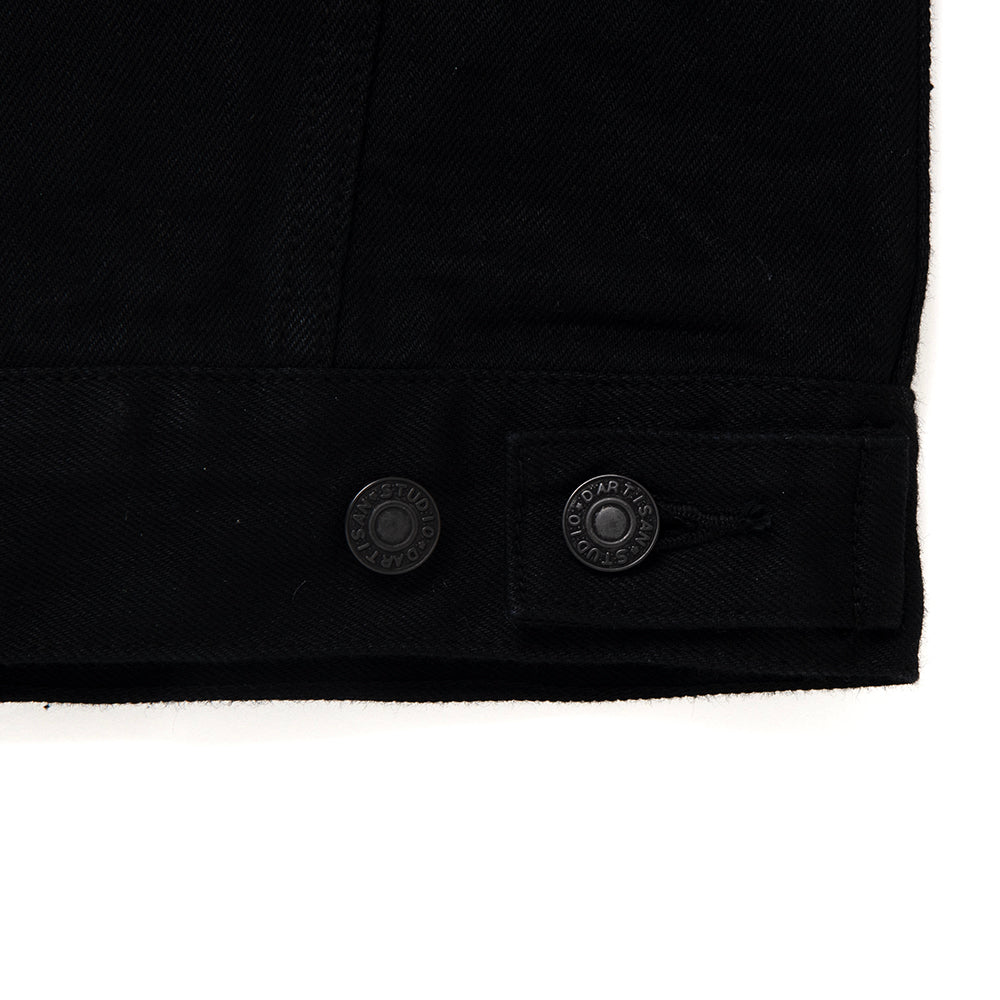 京黒紋付染本藍デニムジャケット【D4609】