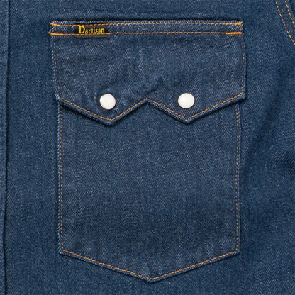 天然藍デニムウエスタンシャツ【D5701】