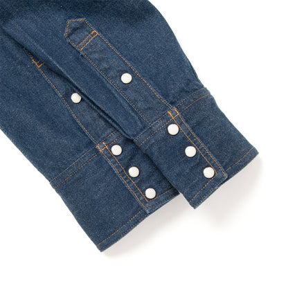 天然藍デニムウエスタンシャツ【D5701】