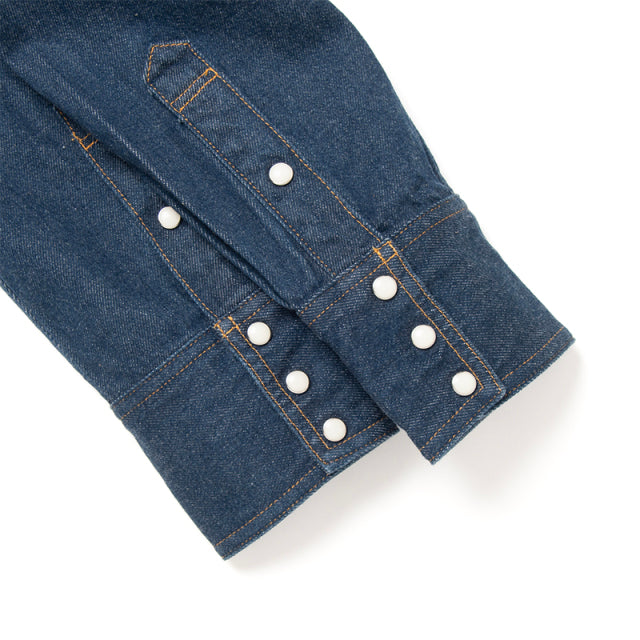天然藍デニムウエスタンシャツ【D5701】
