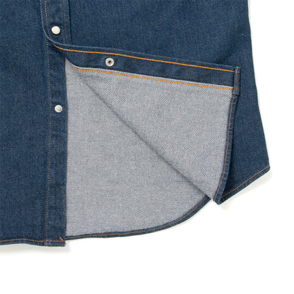 天然藍デニムウエスタンシャツ【D5701】