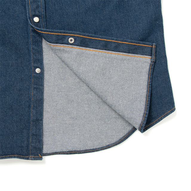 天然藍デニムウエスタンシャツ【D5701】
