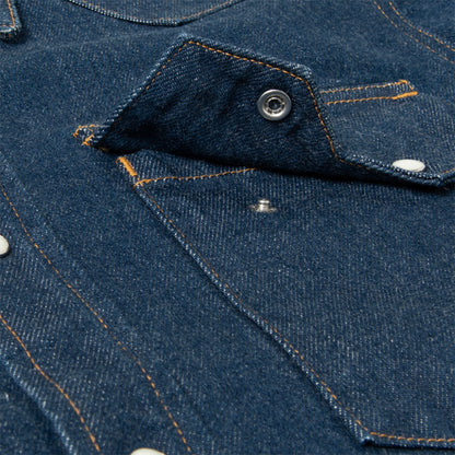 天然藍デニムウエスタンシャツ【D5701】