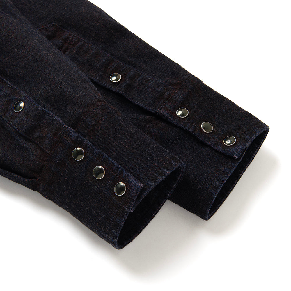 ベンガラ染めデニムウエスタンシャツ【D5727】