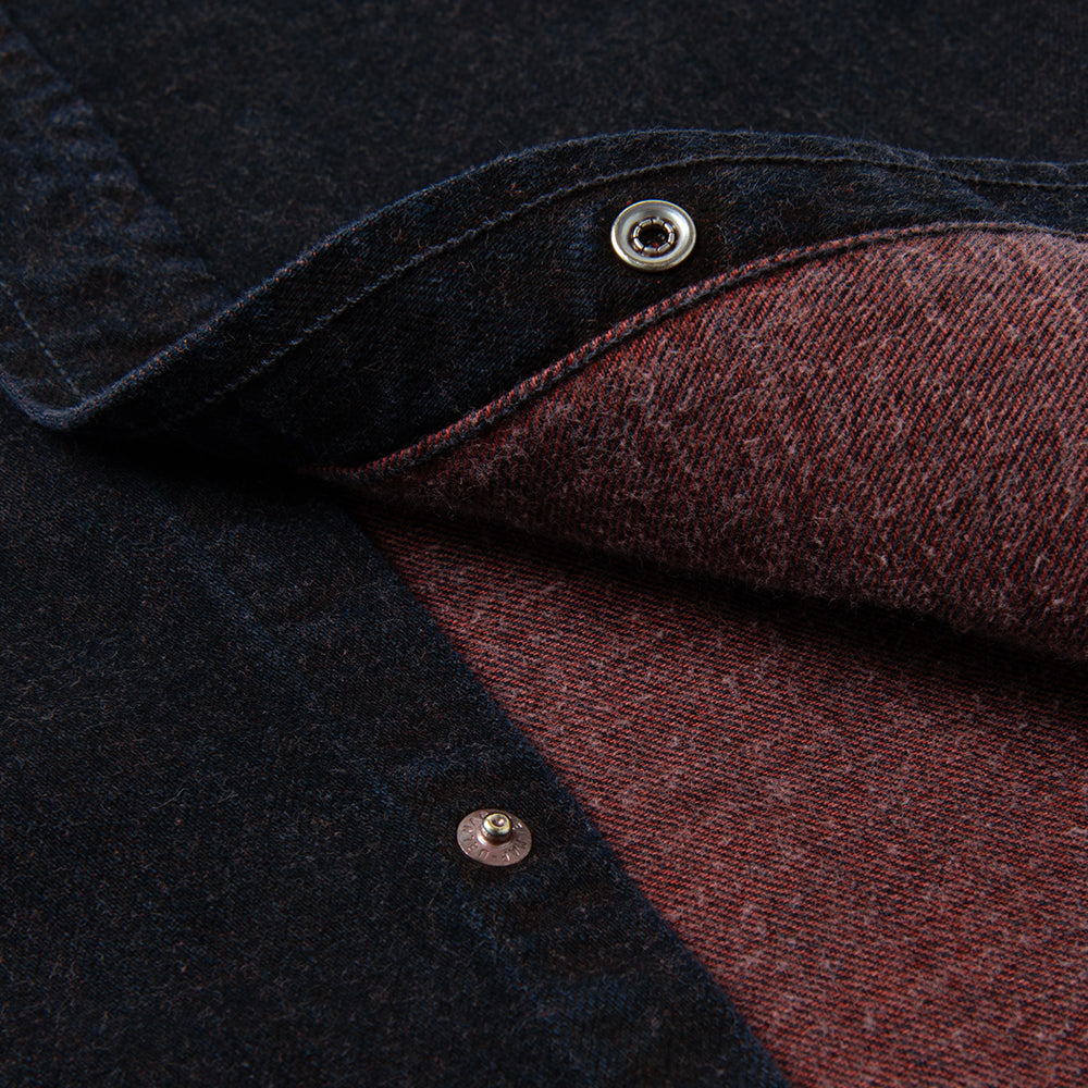 ベンガラ染めデニムウエスタンシャツ【D5727】